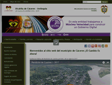 Tablet Screenshot of caceres-antioquia.gov.co